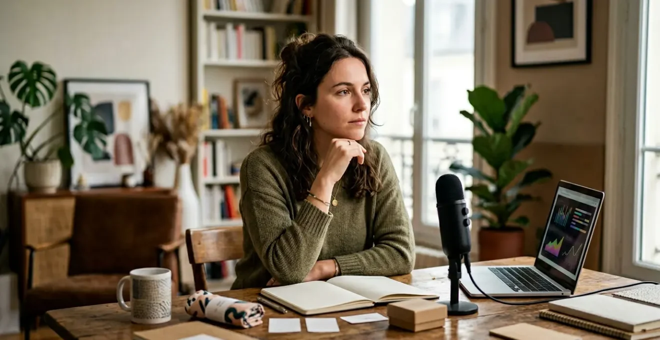 Un créateur de contenu réfléchissant aux différentes options de monétisation pour son activité artistique