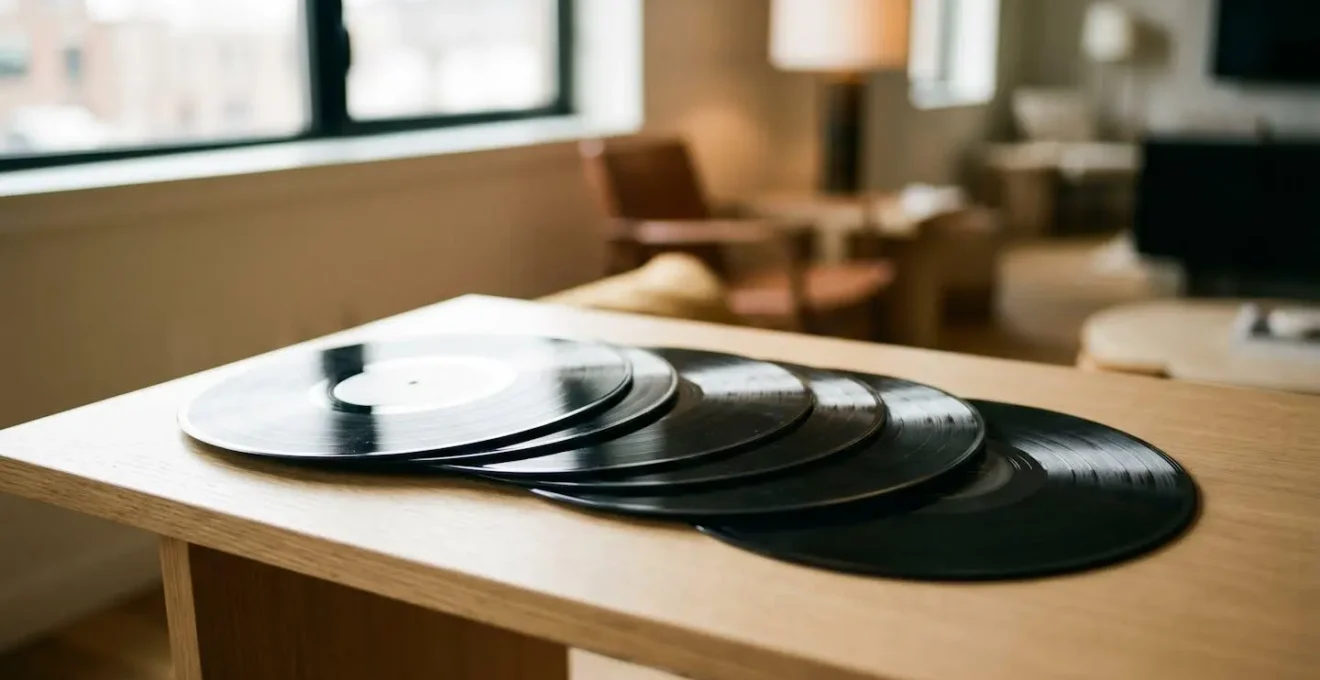 Contraste entre support physique vinyle et technologie de diffusion moderne