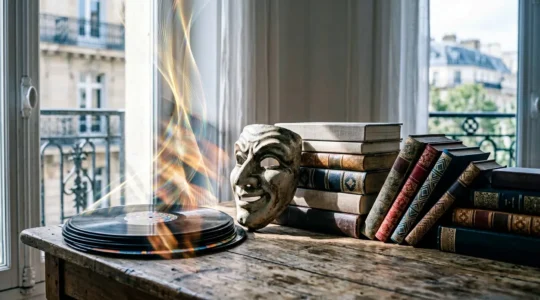 Symboles visuels de la culture française dans un paysage urbain contemporain