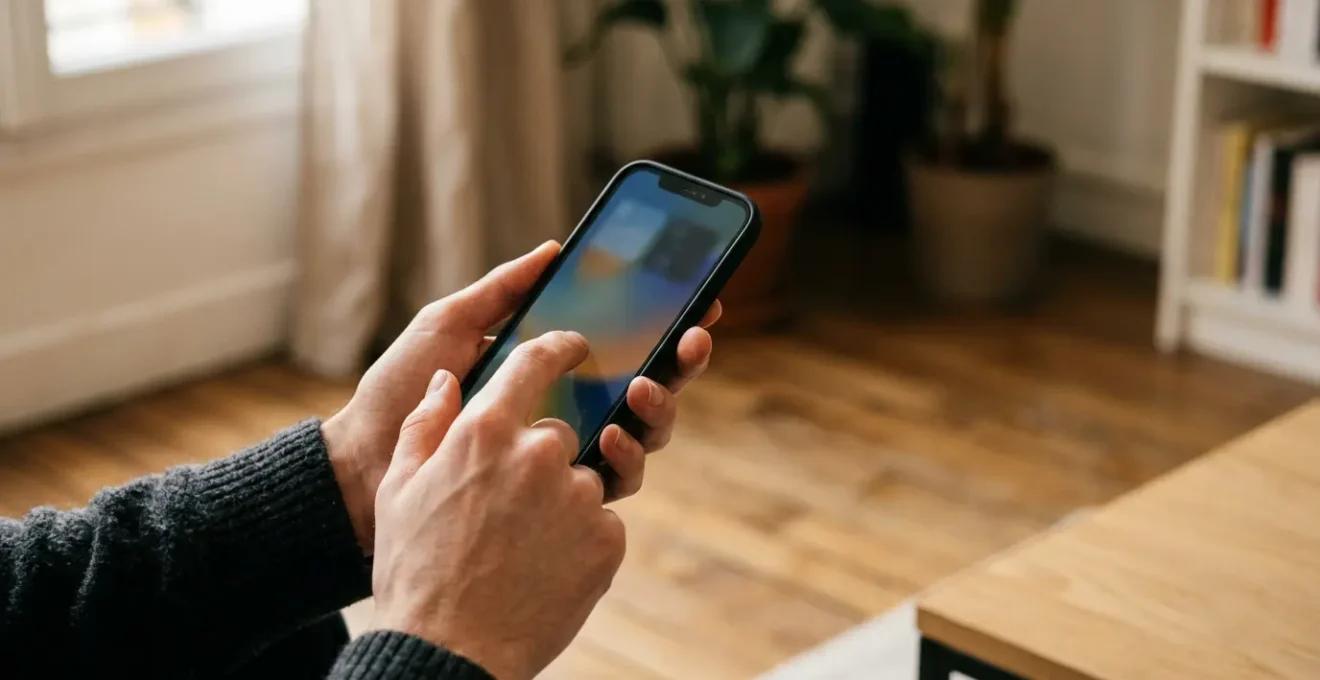 Personne utilisant une application mobile pour réserver une activité culturelle, symbolisant l'évolution des pratiques culturelles en France après la pandémie