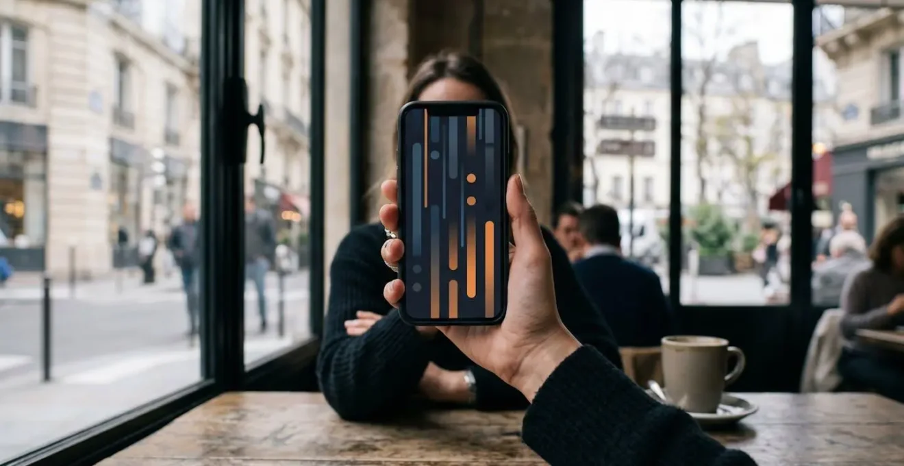 Représentation visuelle du défilement vertical et de la progression narrative dans le format numérique
