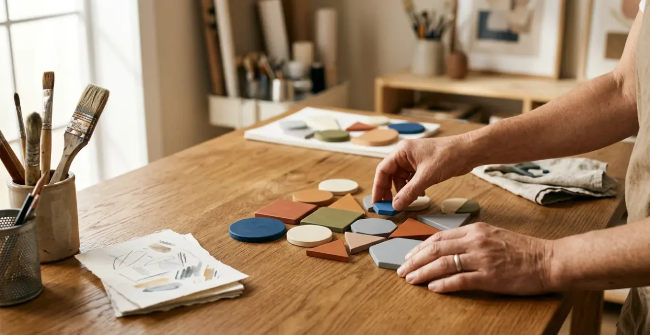 Artiste indépendant français travaillant sur sa stratégie numérique dans un environnement créatif contemporain